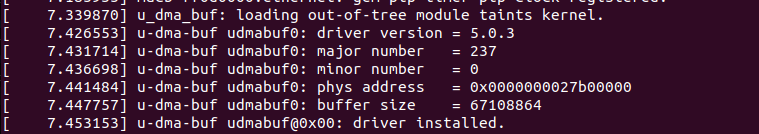 u-dma-buf driver loaded